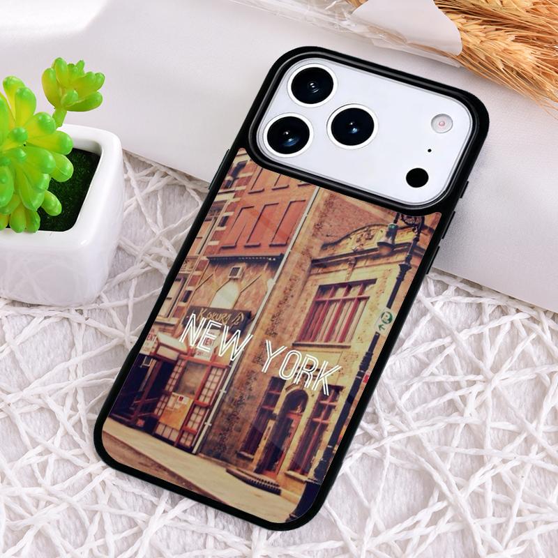 Чехол для телефона с принтом Нью-Йорка, противоударный, для iPhone 17 Air 16e 15 11 12 14 13 Pro Max, Cover Coque