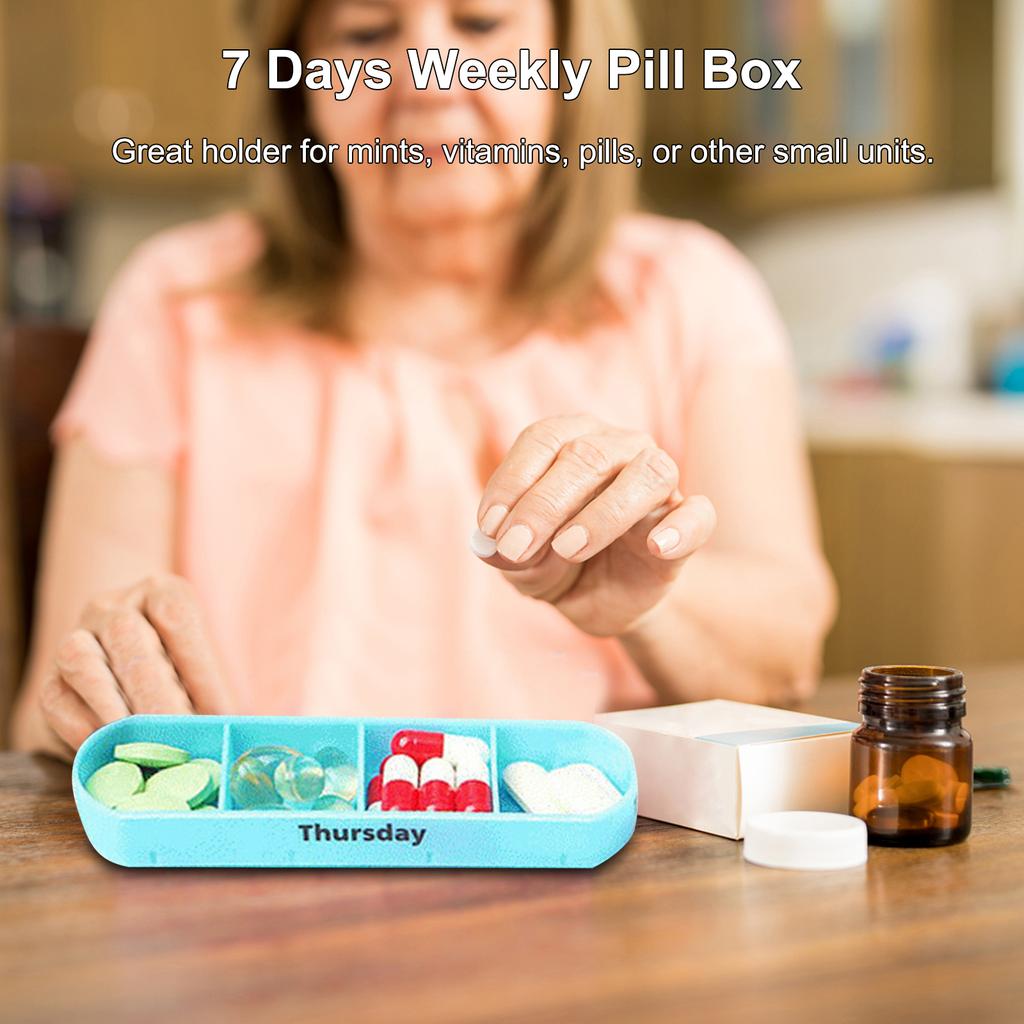 Коробка для таблеток на 7 дней, еженедельно, 28 отделений, органайзер для таблеток, пластиковый дозатор для хранения лекарств