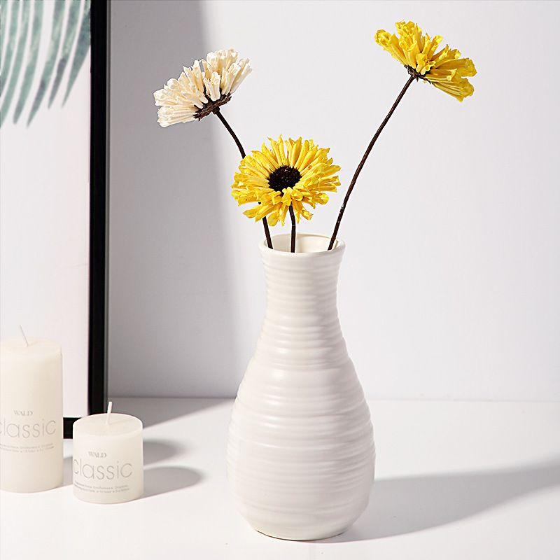 Small Fresh and Simple Flower Arrangement Ins Vase Simulation Plastic Living Room Creative Ornament Drop-resistant Home Vase