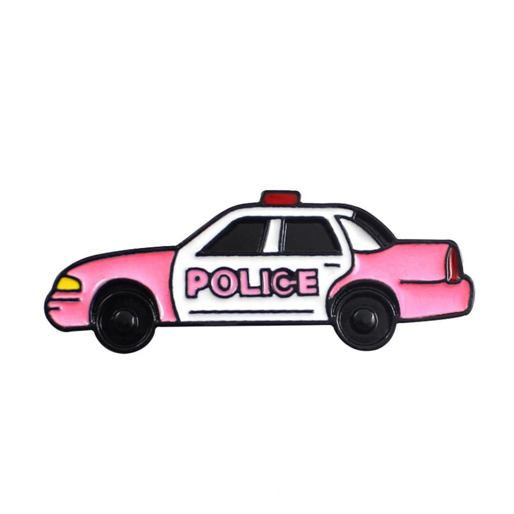 Эмалированная брошь с мультяшной полицейской машиной, булавка для мужчин и женщин, джинсовый рюкзак, декор для вечеринки, значок