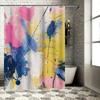 Pink Blue Yellow Colorful Bathroom Shower Curtain Polyester Waterproof Decorative 3D Printing Home Decor Item