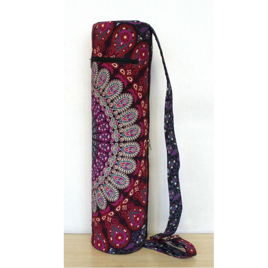 Cotton Fabric Yoga Mat Bag, Handmade Sport Gym Bag, Carrier Bag, Pilates Bag, Fitness Bag, Excercise Bag