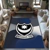 Коврик для пола Portsmouth FC с футбольным узором, мягкий, нескользящий, для помещений, спортивный декоративный коврик для спальни