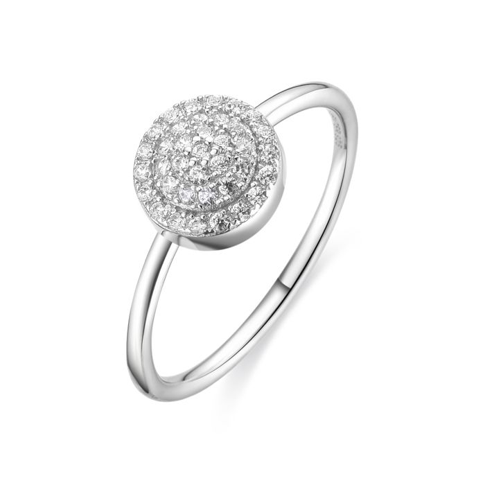 Bague - Delark - Argent 925 - Zirconium - Plaqué Rhodium - Femme