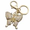 Butterfly Key Chains Rings Crystal For Women Jewelry Bag Pendant For Car Keyrings