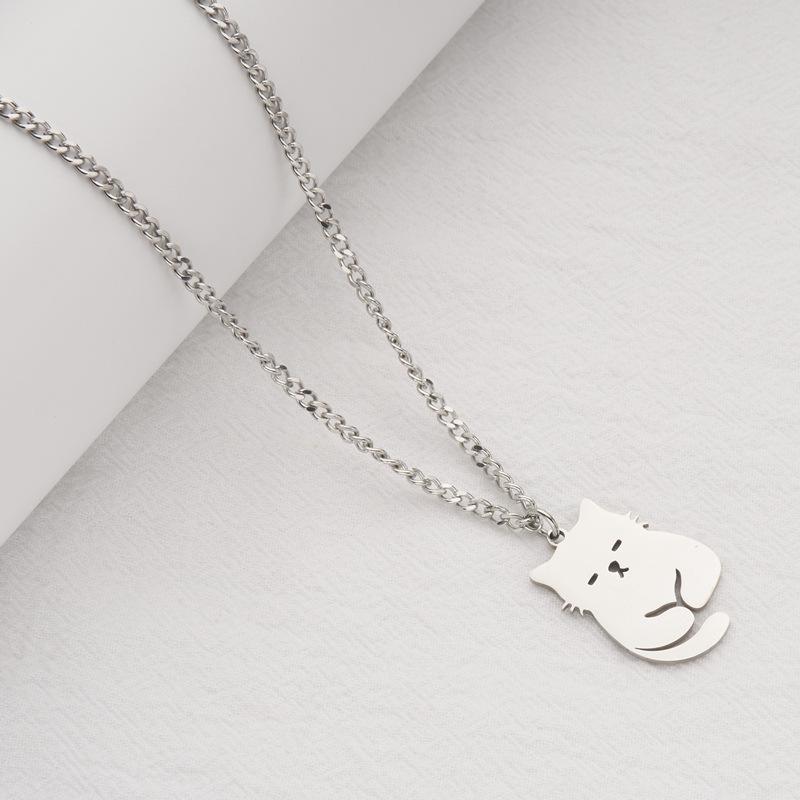 Очень милое ожерелье с подвеской в виде кошки, Design Sense, ожерелье из титановой стали, подарок на День святого Валентина.