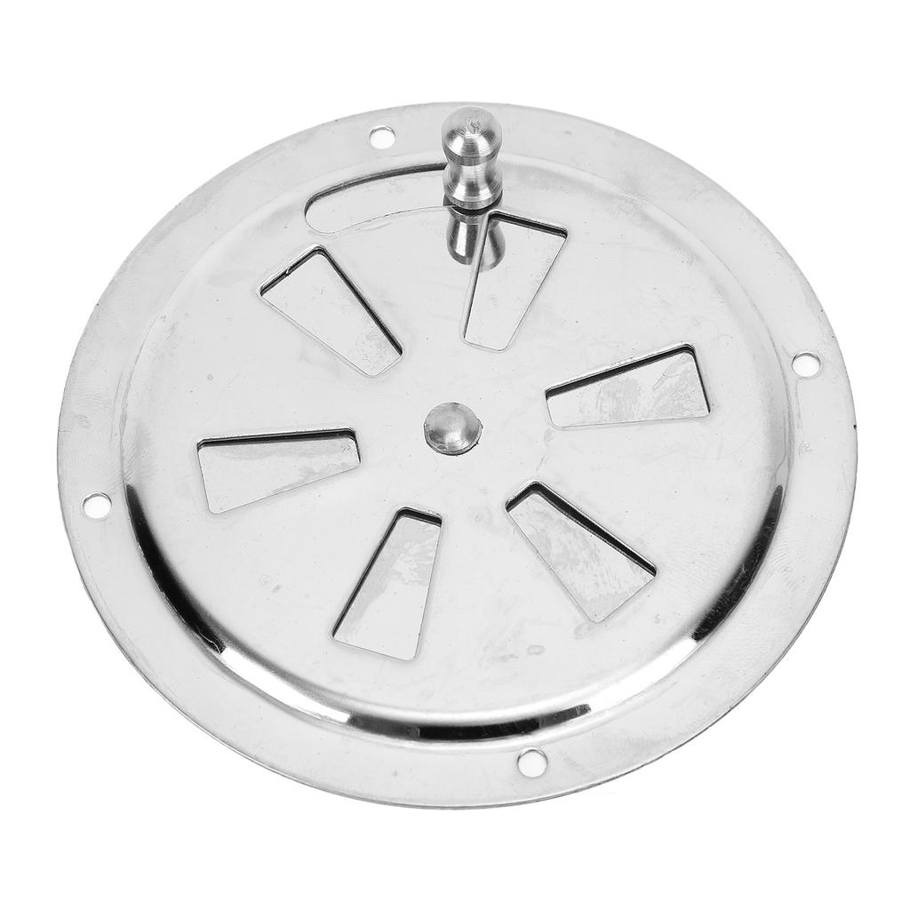 4 Inch Round Louver Vent Cover with Side Knob Adjustable 316 Stainless Steel Air Vent Grille for Boats Marine Yacht Home