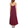 Women's Fashion Loose With Pockets Sleeveless Spaghetti Straps Solid Color Long Dresses