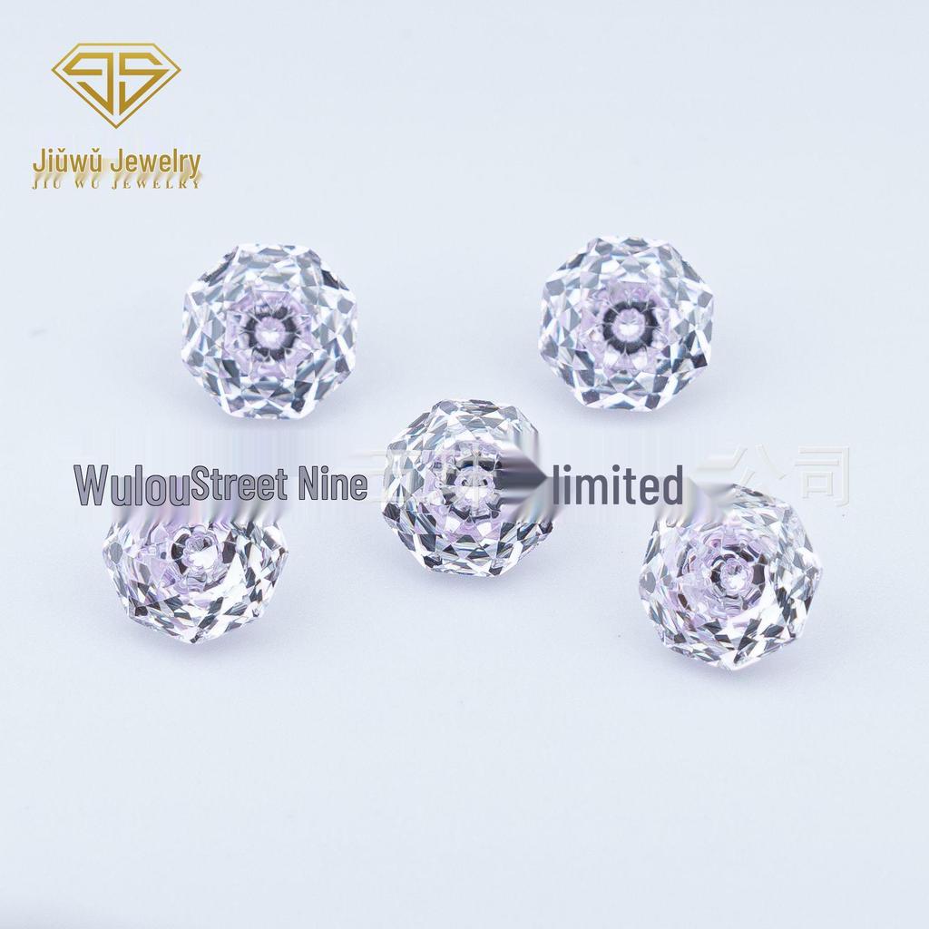 4-8mm Gradient Rose-Cut Two-Tone Soft Core Zircon Millennium Rose