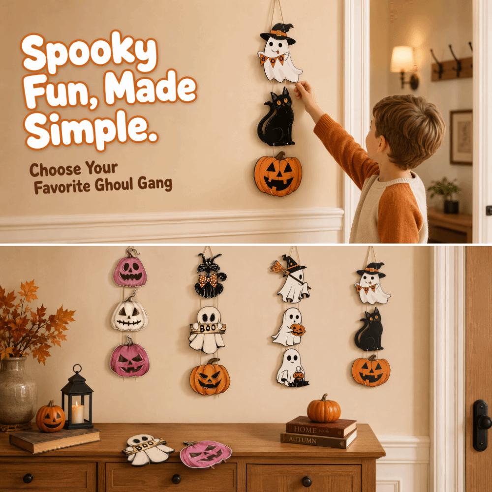 Lightweight Pumpkin Ghost Ornament Cute Wall Pendant New Halloween Door Hanging Room Decor