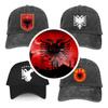 Gray Black Cap Hat Albania Albanian Eagle Baseball Cap Unisex Men Women Cotton Fashion Hip Hop Hat Sport Golf Cap