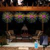 480LEDs Solar Starburst Firework Curtain Lights Outdoor LED Garland String Lights For Home Wedding Party Holiday Christmas Decor