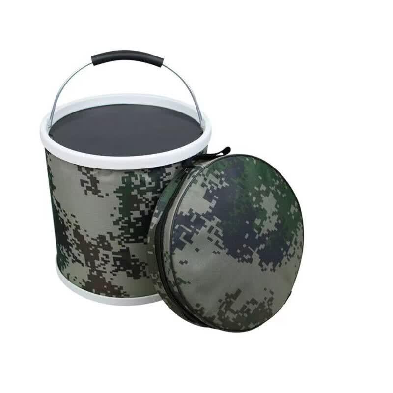 Складное ведро Jixia K Outdoor 11 л, камуфляжное