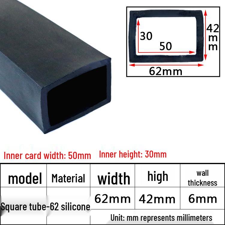 High-Temperature Resistant Silicone Square Tubing: Durable, Customizable, Aging-Resistant Rubber Sheath and Hollow Sealing Strip.