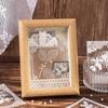 15pcs White Ink Lace Plant Flower Sticker Pack, Art Retro Style Hollow Lace Floral Journal Material, Student Diary Album DIY