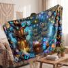 Christmas Flannel Throw Blanket Soft Warm Cozy For Sofa Bed Indoor Home Use Great Holiday Gift