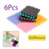 6шт 1:12 Кукольный домик Миниатюрный коврик Ковер Разноцветный Коврик Ковер Дом Гостиная Мебель Живая Сцена Декор Игрушка