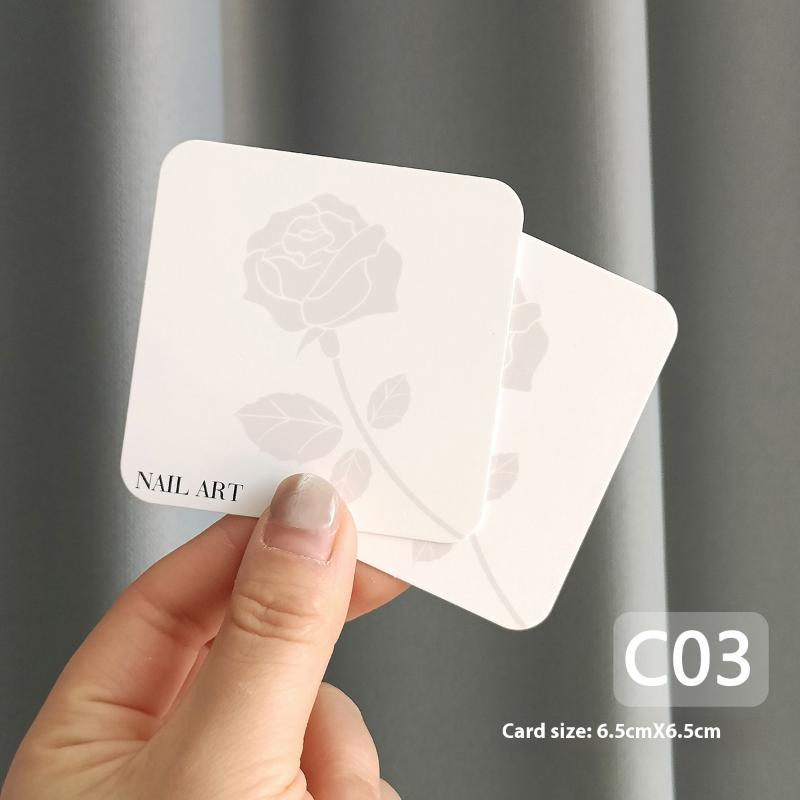 20 листов Накладные ногти Пресс-он Нижний цветочный узор Картонный фотореквизит Ручная работа Искусственные ногти Арт-типсы Дисплей Шоу-карточка Инструменты для маникюра