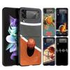Чехол для телефона Z Flip 4 для Samsung Galaxy Z Flip 3 5G ZFlip3 Flip3 zflip Flip4 черный жесткий чехол для ПК с изображением баскетбольной корзины