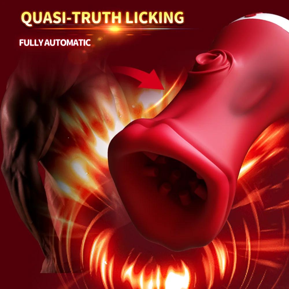 Male Mastubator for Men Deep Throat Blowjob Glans Masturbation Vibration Men Penis Training Stimulation Vibrating Sex Toys 18+