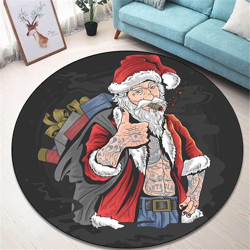 Новинка 2022 года, Рождественский круглый ковер, напольный коврик для гостиной, ковер из полиэстера, стул для киберспорта, круглый коврик, Прямая поставка, подарок ребенку