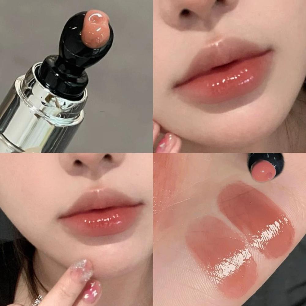 Shimmer Purple Grape Lip Tint Hydrating Plumping Mirror Lipstick Moisturizing Long-lasting Lip Glaze Water Gloss Lipgloss Makeup