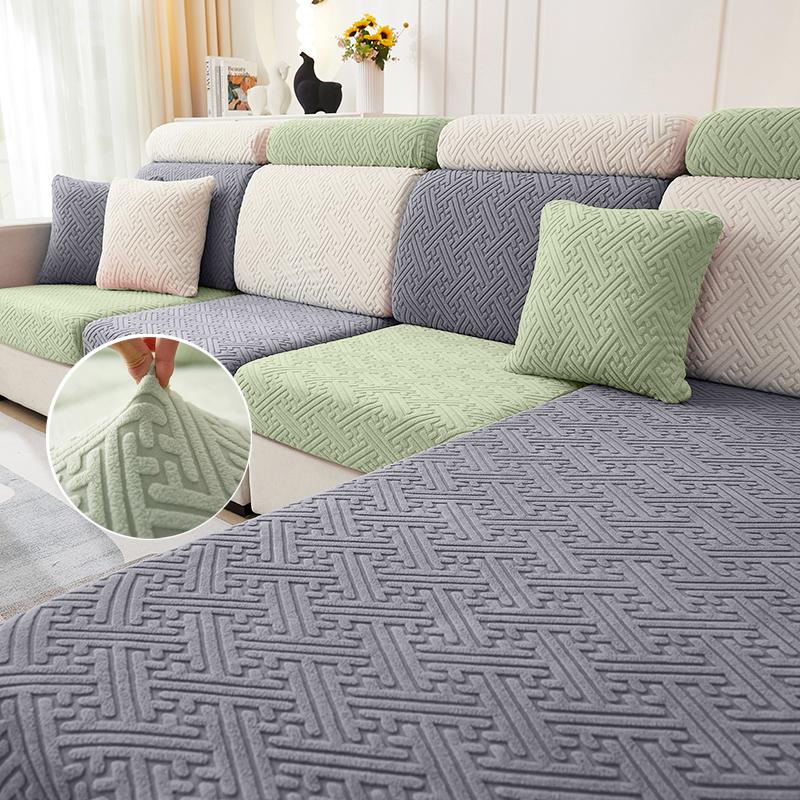 New Jacquard Sofa Covers Thicken Sofa Seat Cushion Cover Sofa Slipcover Stretch Sofa Cover Pets Kid Furniture Protector For Home