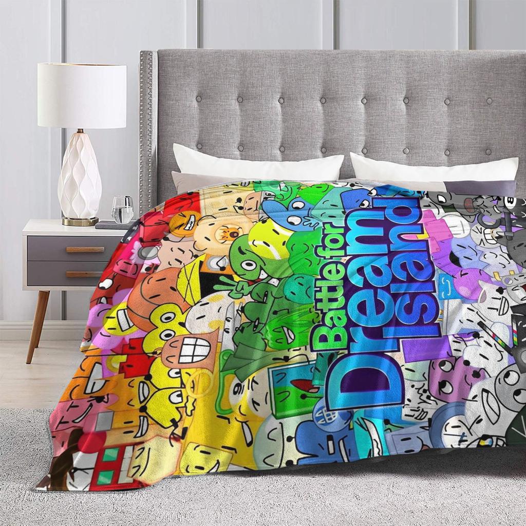 BFDI Inanimate Insanity Blankets Fleece Summer Portable Warm Throw Blankets for Sofa Office Bedding Throws