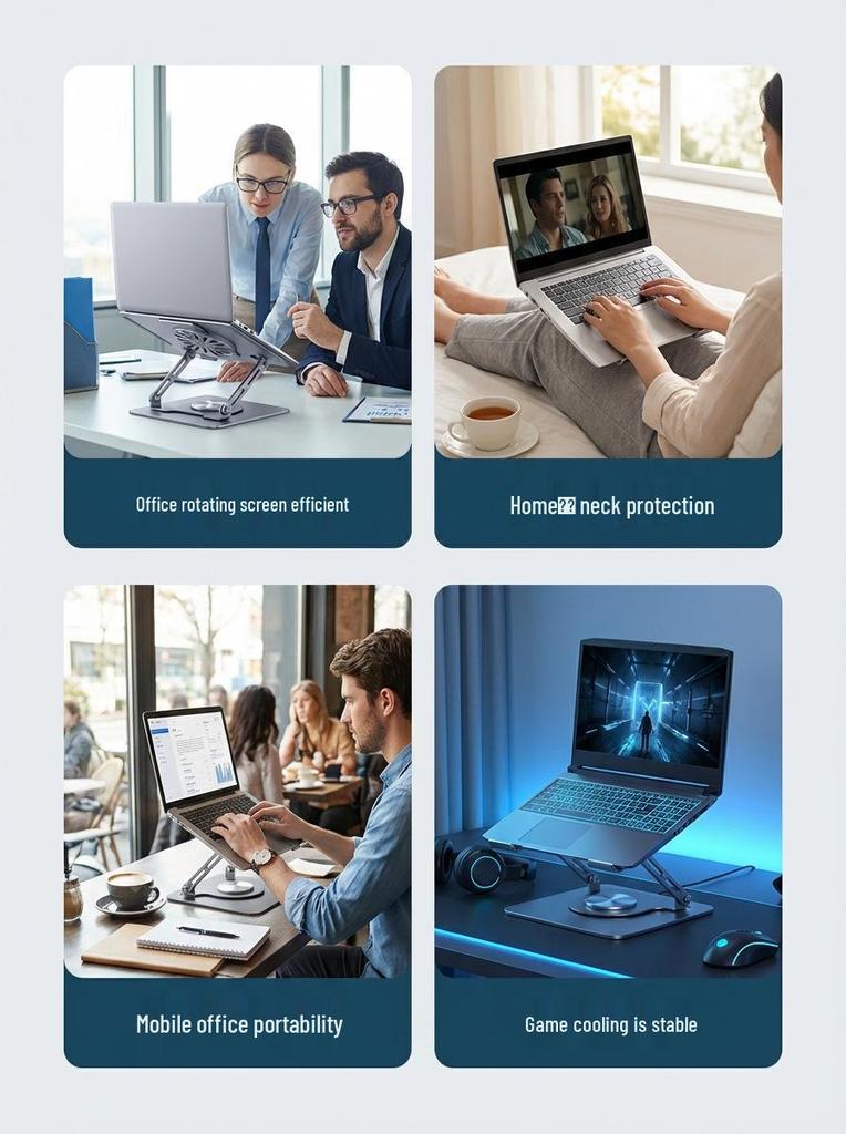 Регулируемая подставка для ноутбука/планшета из углеродистой стали и алюминия