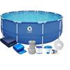 Piscine Hors Sol - Noname - 366x76 Cm - Avec Filtres Et Pompe - Couverture - Bleu