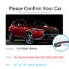 Для Toyota Corolla Cross XG10 2022 2023 2024 щетки переднего стеклоочистителя, щетки для лобового стекла, резиновая чистка окон, UJ крючок