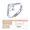 Factory Outlet High Quality 925 Sterling Silver Engagement Wedding 0.5 1 2ct Round Adjustable Diamond Moissanite Ring Set Women