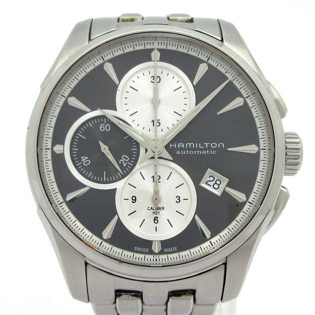 Used HAMILTON Watch - H325960 Men's Chronograph/Exhibition Case Back Dark Gray