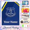 Everton FC 5D DIY Diamond Painting Custom Name Text, Full Drill Rhinestone Mosaic Art Home Gift