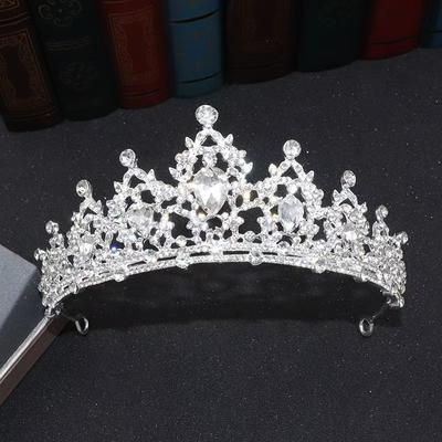 Свадебная корона тиара день рождения сплав ободок со стразами королева аксессуары для волос свадебное платье корона