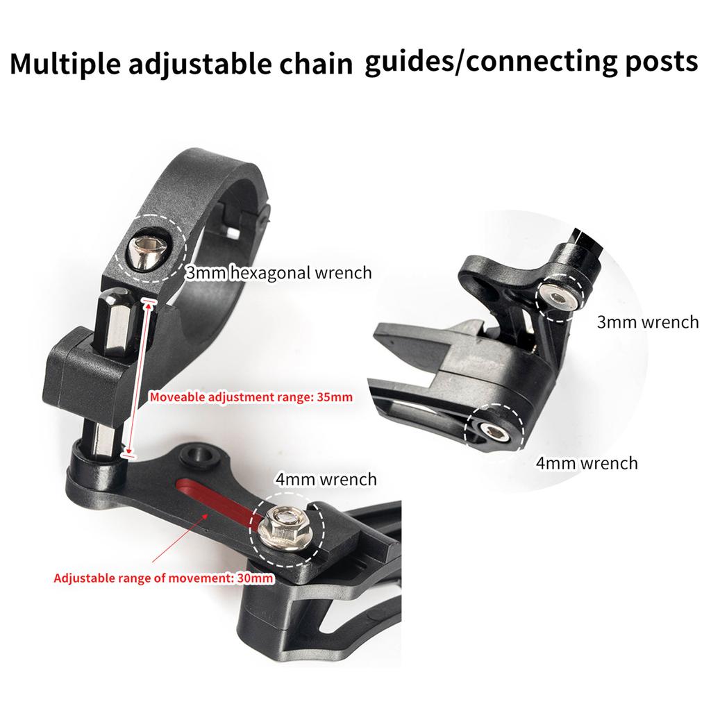Bike Chain Guide, Single Disc Mountain Bike Chain Protector Bike Pulley Chain Stabilizer Chainring Tensioner Protector