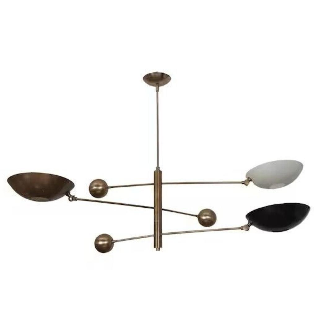 Подвесной светильник на 3 лампы Mid Century Modern Raw Brass Sputnik chandelier light Fixtur