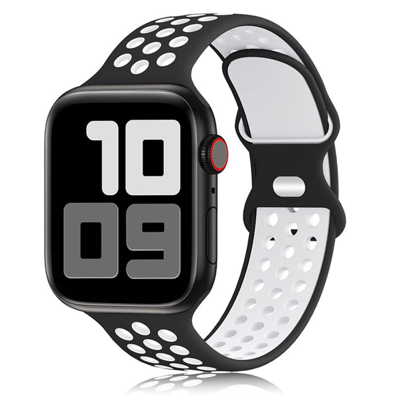 Силиконовый ремешок для Apple Watch Band Ultra2 49 мм Серии 9 8 7 41 мм 45 мм 38 мм 42 мм Спортивный браслет iWatch 7 6 SE 5 4 3 44 мм 40 мм