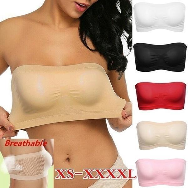 Women's Tube Top Strapless Bandeau Bra Underwear Women Bralette Seamless Strapless Tops Hollow Wrapped Chest Bras