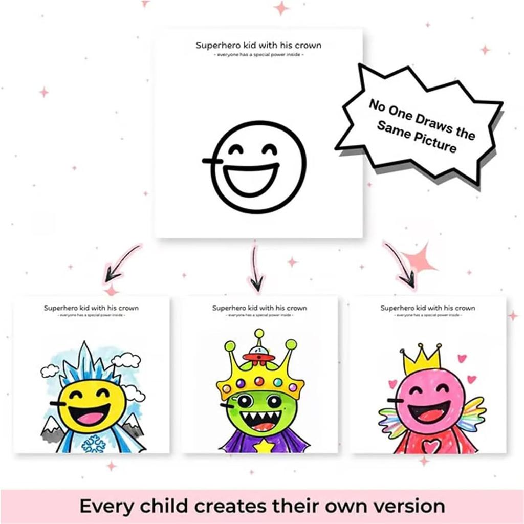 Imagine The Other Half: Interactive Creative Drawing & Coloring Book, Animal-Themed Drawing Activity Book, Build Visual Thinking,Anti-Bleed Pages
