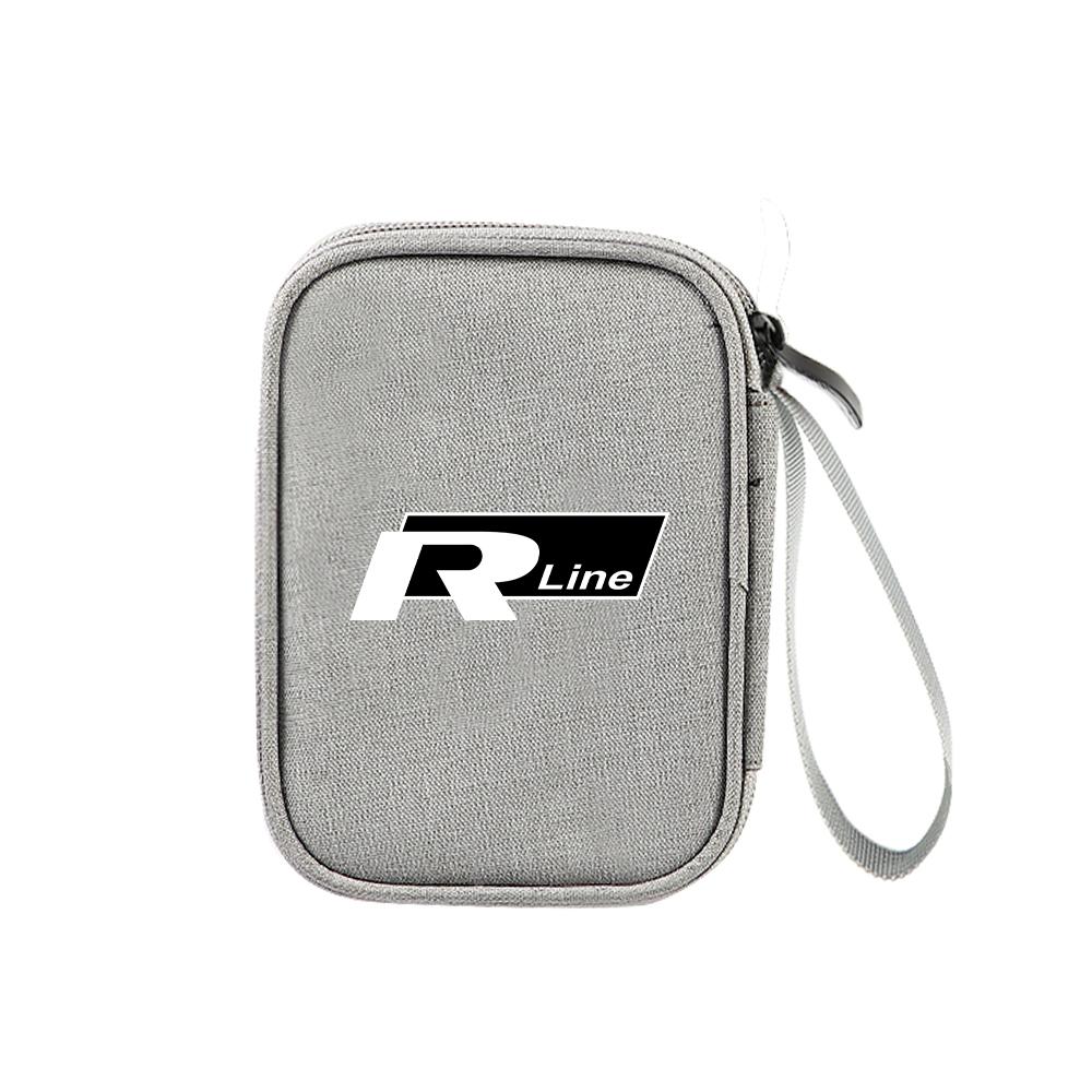 Hub Caps Car Key Pack Auto Driver's License Phone Storage Bag For Volkswagen VW R Polo Passat Rline Golf 4 5 6 Tiguan Jetta GTI