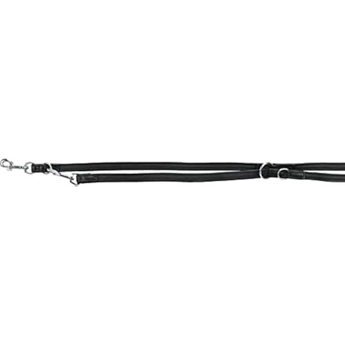 Leash - TRIXIE - Comfort - Adjustable - Leather - Black