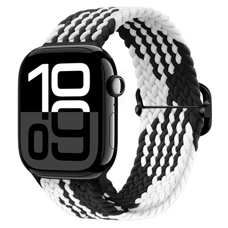 Нейлоновый плетеный ремешок-петля для Apple Watch Ultra/2 49 мм 10 9 8 7 46 мм 45 мм 41 мм 6 5 4 SE 44 мм 40 мм Эластичный ремешок для iWatch 3 42 мм