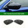 Для ВСЕХ НОВЫХ Honda Accord 10-го поколения 2018- года, накладка на крышку зеркала заднего вида, черное углеродное волокно / хромированные накладки на боковые зеркала