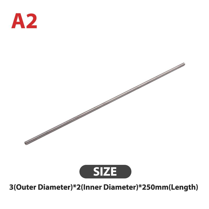 Silver Round 304 Stainless Steel Capillary Tube Pipe 250mm Hollow Circular Tube