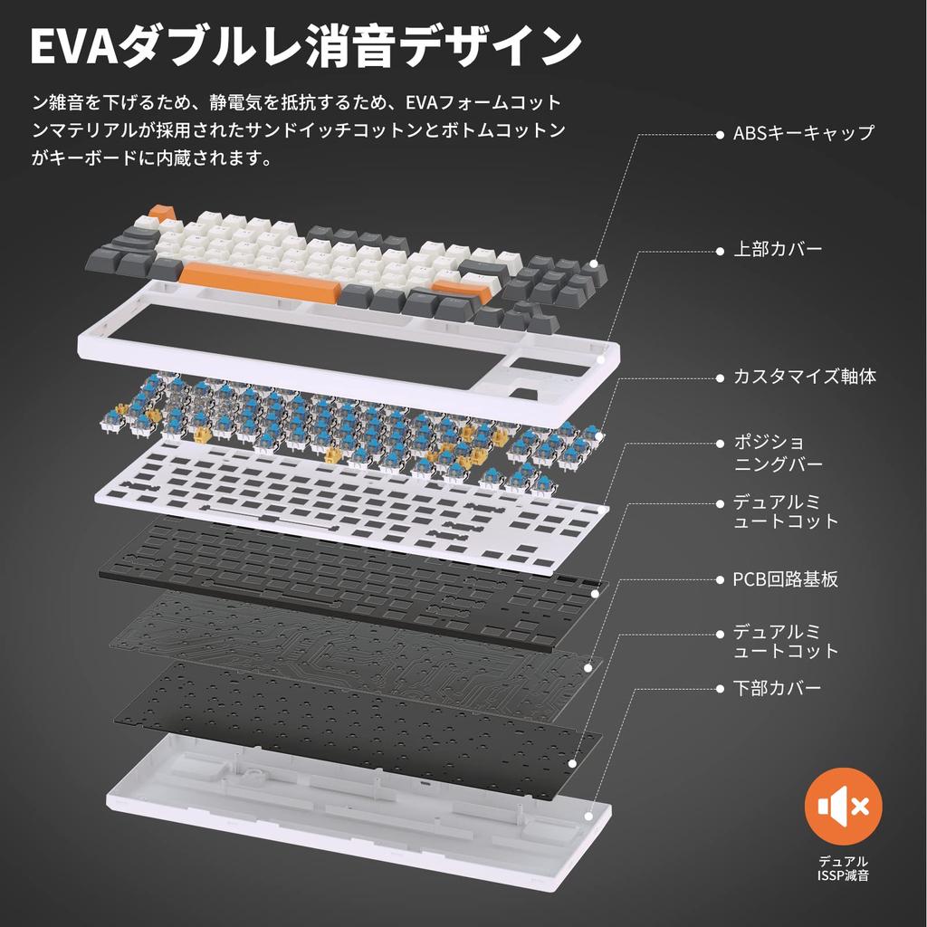 Механическая клавиатура K87 Кабель Все 87 клавиш Компактная DIY Горячая замена Mutecot EVA Двойной бесшумный хлопок Звукопоглощающая пена PCB Ритм RGB подсветка