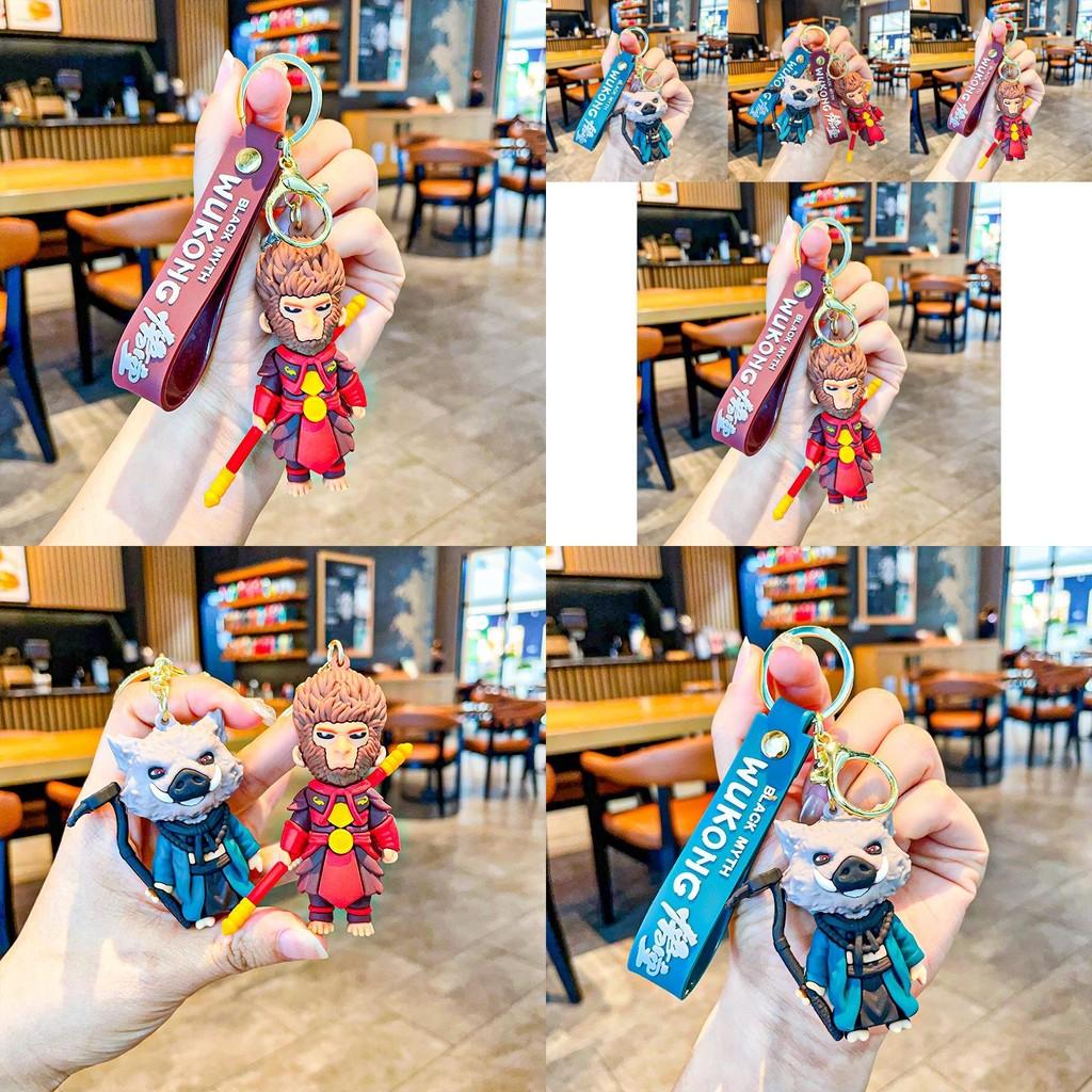Fun Black Myth Wukong Keychain Durable Silicone Material Perfect For Everyday Use