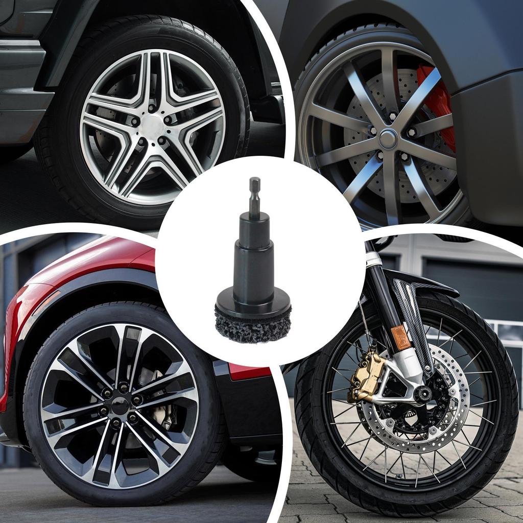 Инструмент для очистки ступицы Инструмент для очистки ржавчины Щетка для шлифовки шпилек колеса для автомобильных колес, роторов, тормозных частей, обслуживания следов коррозии