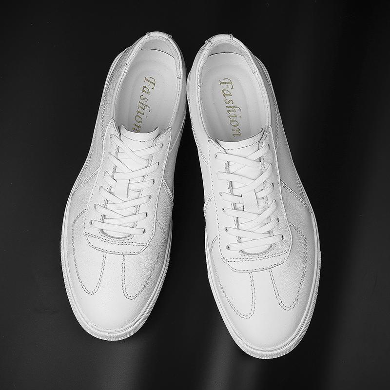 Модная повседневная кожаная мужская обувь для скейтборда Стильные брендовые мужские кроссовки Комфортная повседневная обувь Уличная вулканизированная обувь Tenis Masculino