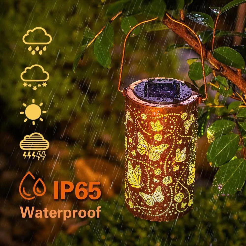 Portable Hanging Solar Lanterns Solar Powered Wind Chime Hanging Lamp Courtyard Landscape